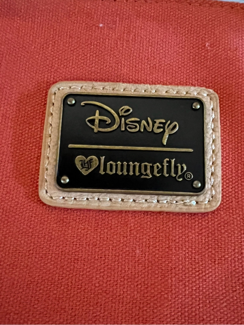 EUC Disney Loungefly Canvas Tote with Tan Straps and Colorful Embroidery - Picture 5 of 8